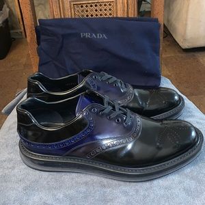 Men’s Prada Levitate Wingtip Derby Shoe, Navy